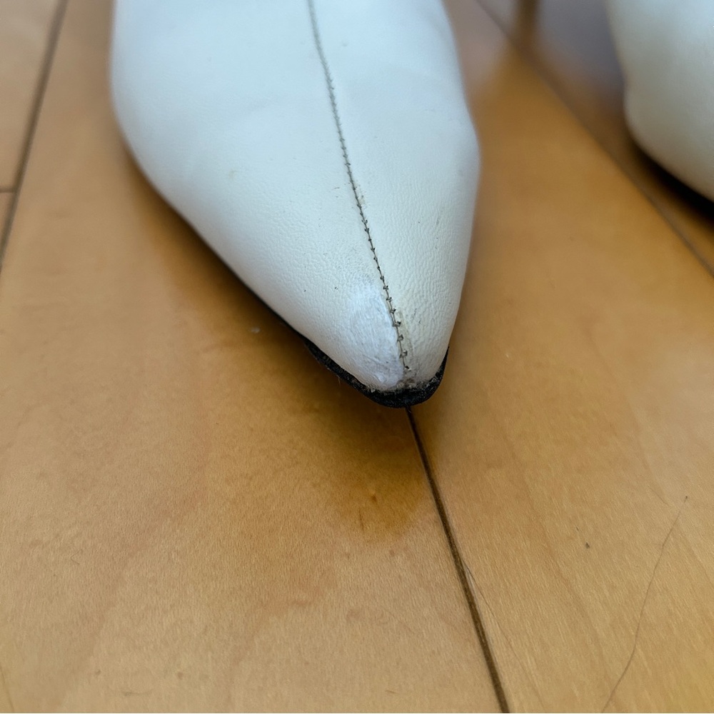 Anine Bing Reagan white leather boots, size 9 - Picture 5 of 16